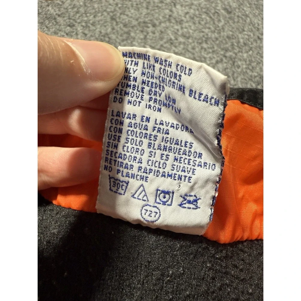 Vintage Y2K Bob The Builder Orange Construction Vest 5 Blue Fleece Interior Rare